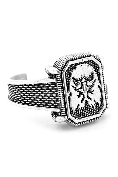 Solfera Eagle Hard Look Predator Bird Brass Adjustable Men's Ring Rg075