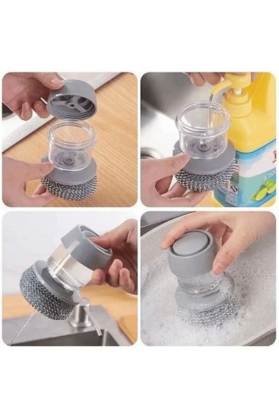 rüyayı Dishwashing Wire with Detergent Tank Practical Cleaning Wire Bathroom Sink