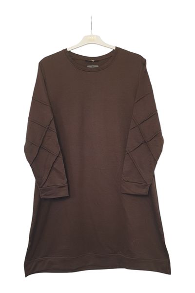 GGMM Super Two Yarn Sleeves Snap Pattern Plus Size Tunic