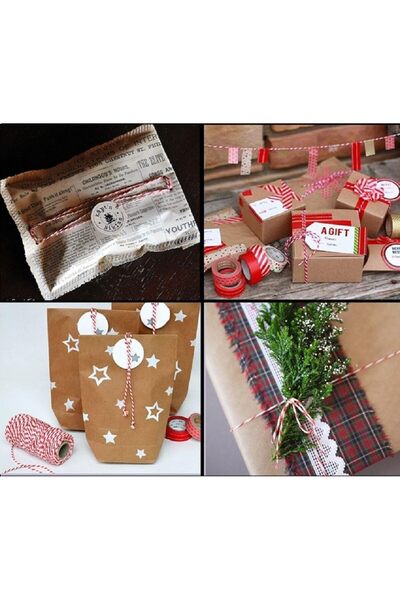 Dekals 6 lı Süper Set Kutu ve Ambalaj Süsleme Seti Marteniçka İp Seti  Süs İp...