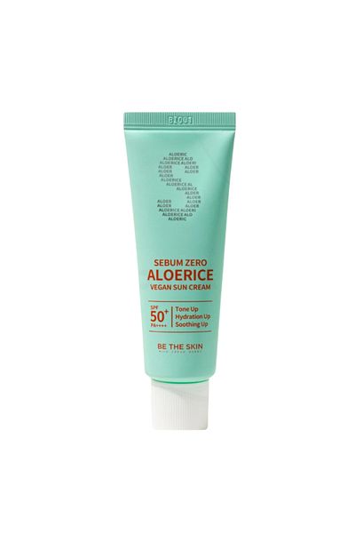 Be The Skin SEBUM ZERO ALOE RICE CREMA DE SOLARE VEGANA 50 ml SPF 50+, PA++++ - Crema de soare vegana matifianta