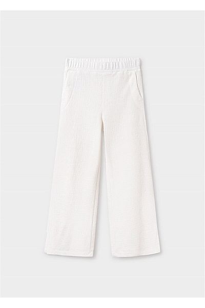 MAYORAL Cream Colored Girl's Trousers - 6540