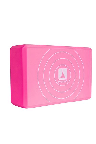 Rebuwo Light Pink Eva Foam Yoga Block - Supporting & Lightweight, Light Pink