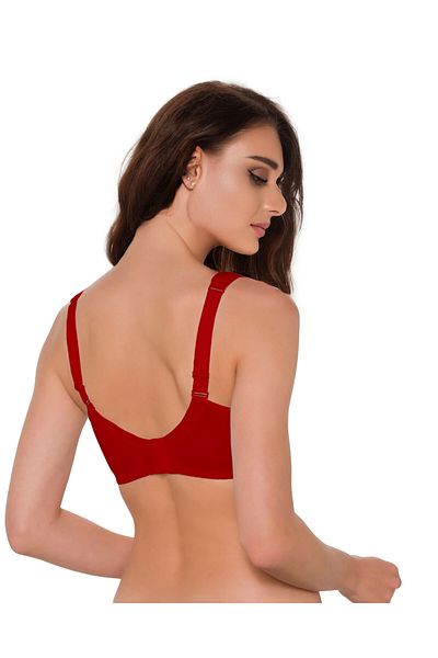 AYCI Red Micro Combed Cotton Pocket Prosthetic Bra - Cotton