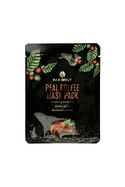 Pax Moly Real Coffee Mask Pack 25 ml- Rejuvenating and illuminating sheet mask with coffee extract