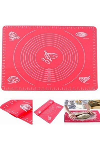 Ölçekli Silikon Hamur Açma Matı Büyük Boy Silikon Hamur Açma Matı 50x40 Cm Hamur Ölçekli