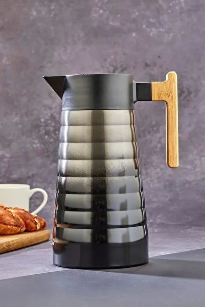 Cooker 2 Liter Double Layer Stainless Steel Thermos with Bamboo Handle, 12 Hours Warm 24 Hours Cold Keeping Capacity
