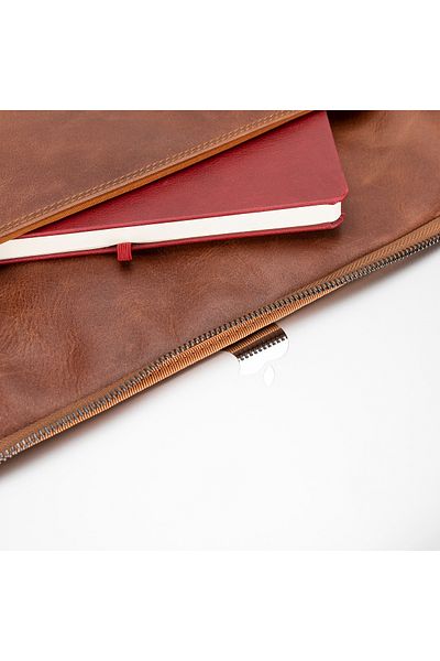 Lev Leather Висококачествена чанта за лаптоп и таблет от естествена кожа за 14" и 16" - стилна, издръжлива и защитна