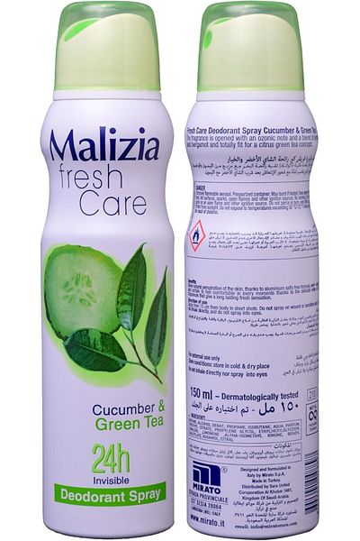 Malizia Fresh Care Green Tea & Cucumber Deodorant Spray 150 ml