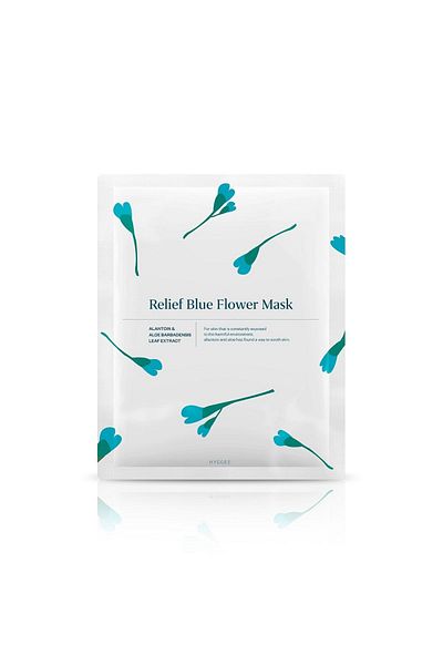 HYGGEE HYGGEE Relief Blue Flower Mask 35 ml - Zklidňující maska ​​s modrými květy