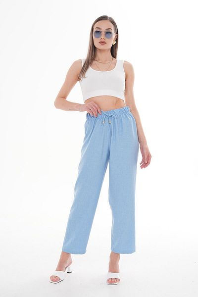 ŞİMAL Pantaloni de in Sofia cu frânghie de damă 250008   -