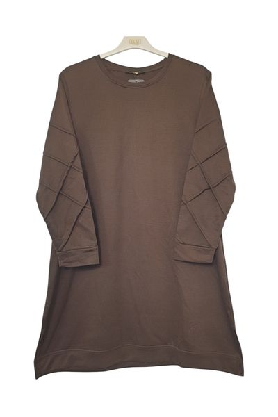 GGMM Super Two Yarn Sleeves Snap Pattern Plus Size Tunic