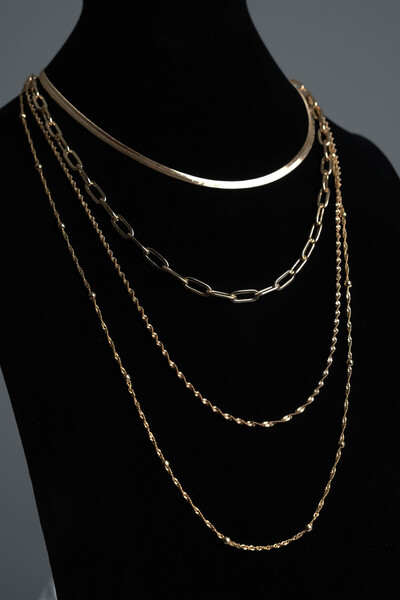 Jack Ferrero KADIN ALTIN KAPLAMA RENK ATMAZ KOLYE