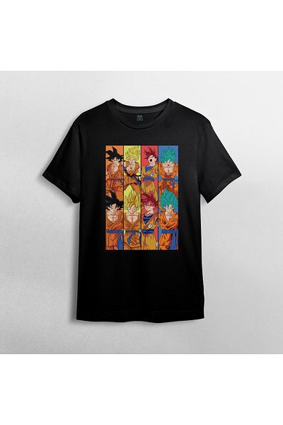 Pixxa Μπλουζάκι Dragon Ball Goku Crew Neck 100% βαμβακερό - Μοντέλο 5