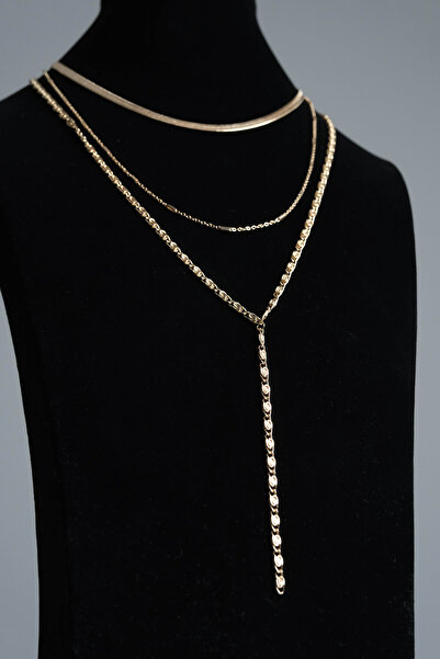 Jack Ferrero KADIN ALTIN KAPLAMA RENK ATMAZ KOLYE