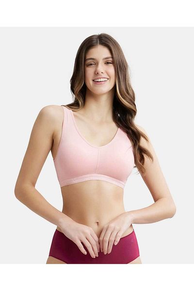 JOCKEY Essense Seamless Wirefree Slip-on Sleep Bra with Removable Pads ES04-01 Pnk