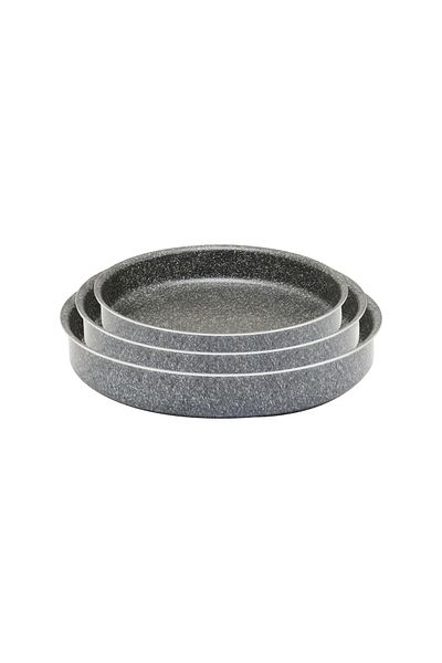 Dania A set of round oven trays from Newflon, size 22-26-30 cm