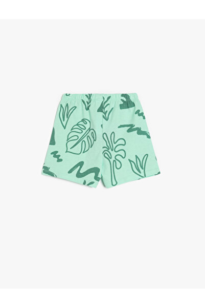 Koton Pamuklu Beli Bağlamalı Desenli Şort