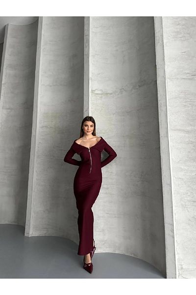 asur boutique Rochie din țesătură otomană Asyr Boutique cu jumătate de fermoar