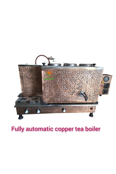 SAFİR ÇAY KAZANLARI Elektrik+Tüplü Bakır Çay Kazanı 3 Gözlü Bakır Çay Ocağı B...