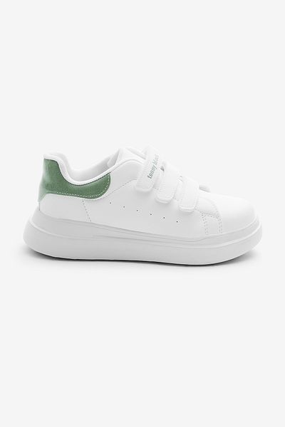 Tonny Black Copii Unisex Alb Apă Verde Eva Faylon Talpă Trei Velcro Pantofi Sport
