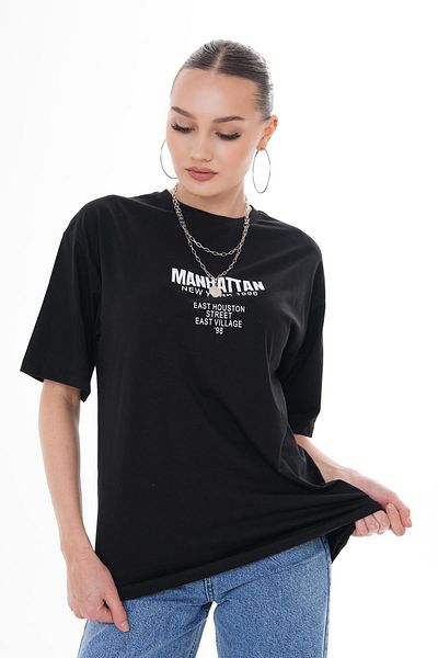 ŞİMAL Tricou oversize pentru damă, cu imprimeu pe spate, cu decolteu rotund 250147   -
