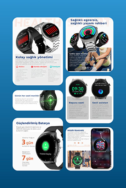 HARVOX Watch HX-4 Pro Akıllı Saat Iphone Ve Android Tüm Telefonlara Uyumlu