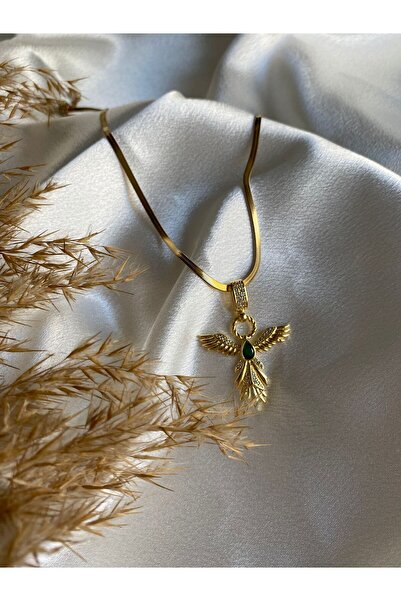 stainles steel Italian Chain Detailed Phoenix Steel Necklace
