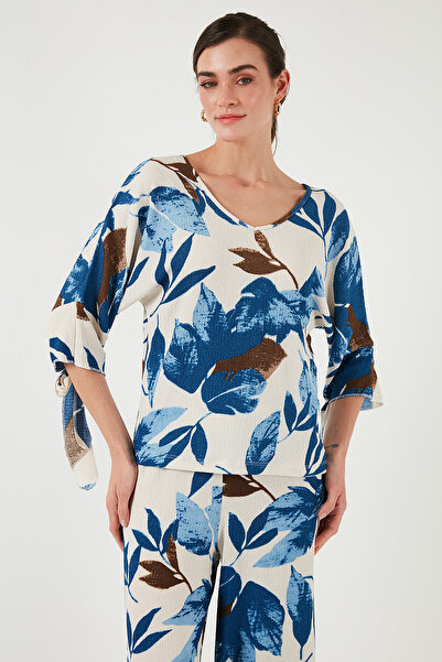 Lela Регулярний крій з візерунком, рукави з вилочним коміром, комплект верх-низ TAKIM 5865357