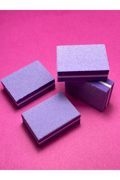 Vıola Project 50 Pcs Mini Baf Blocks - Disposable, White Grit Sanding, Nail File, 2 Sided