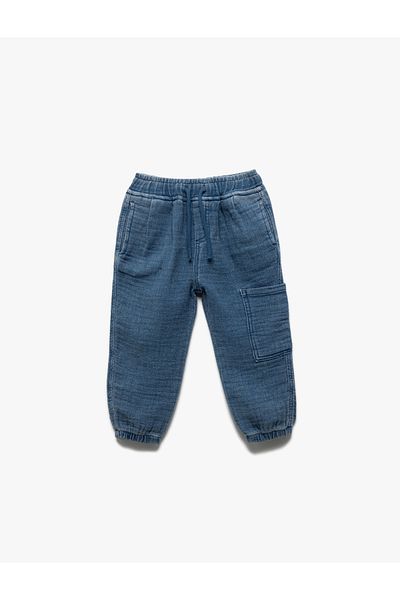Koton Pantaloni de jogger supradimensionați cu buzunar din bumbac