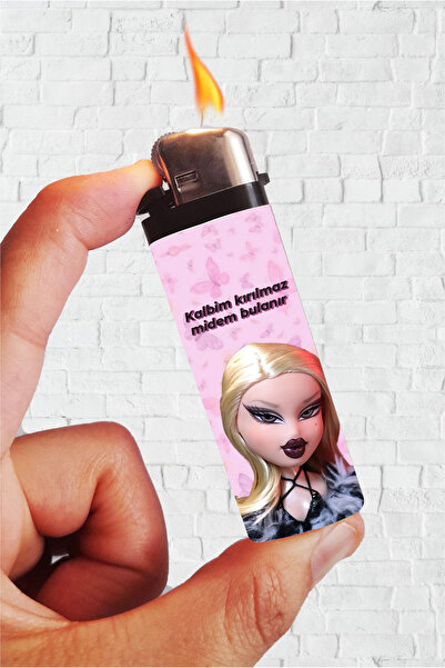 SARANG Çakmak Kalbim Kırılmaz Midem Bulanır Barbi Baskılı Klasik Çakmak