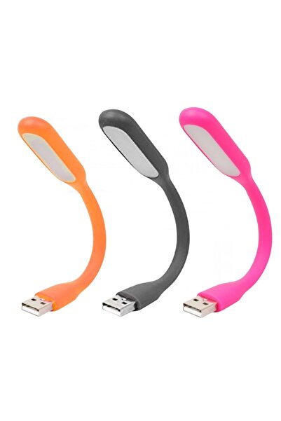 gaman 3 Adet Usb Led Işık Lamba Klavye Aydınlatma Kitap Okuma Lambası Siyah-T...