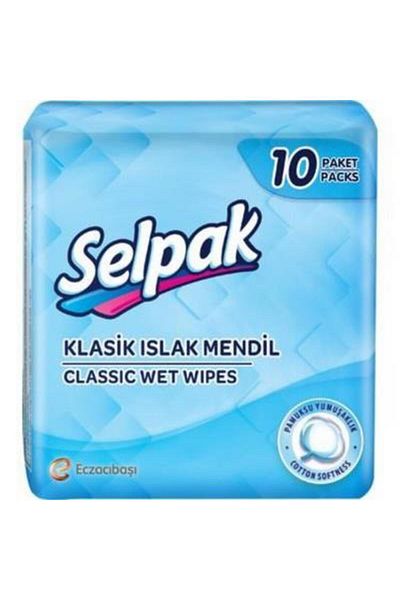 Selpak Classic Wet Pocket Wipes 10 Pack 100 Pieces