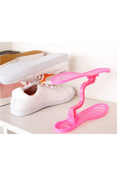 FırsatVar 2 قطعة من رفوف الأحذية البلاستيكية داخل خزانة الأحذية، جهاز تنظيم ا...