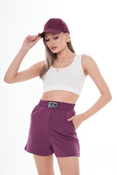 ŞİMAL Жіночі шорти з армою, детально прошиті, 250060 -