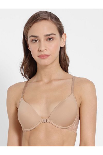 JOCKEY Low Neckline Front Open Bra 1815-01 Beige