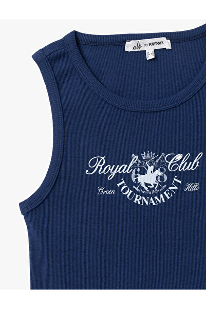 Koton Kolej Baskılı Kolsuz Bisiklet Yaka Atlet