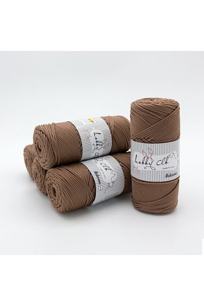 hobby club Hobby Clb Polyester Macrome Strip Coffee (3 Pcs)