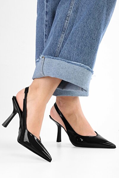 Shoeberry Дамски лачени черни обувки Floe