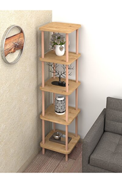 DESENGO Dekoratif 5 Raflı eşya düzenleyici mutfak,salon,koridor,balkon rafı