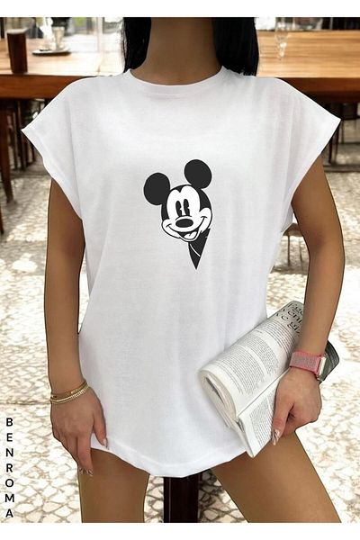 BENROMA 1 tricou este un cadou pentru achiziții de 6 și mai sus în coș - tricou fără mâneci imprimat