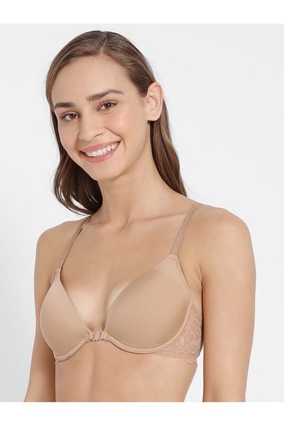 JOCKEY Low Neckline Front Open Bra 1815-01 Beige