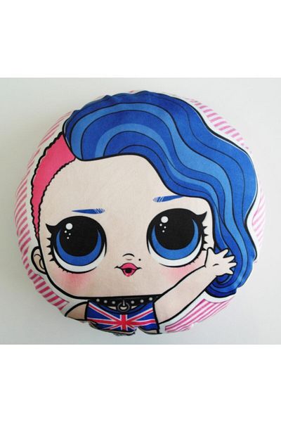 AZİZ OYUNCAK Lol Surprise!Bff Sweethearts Rocker Doll Round Velvet Textured Pillow