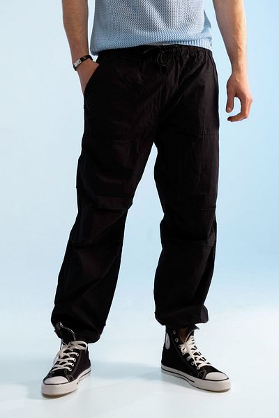 redowl 100% Cotton Parachute Pants with Adjustable Legs