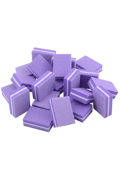 Vıola Project 50 Pcs Mini Baf Blocks - Disposable, White Grit Sanding, Nail File, 2 Sided
