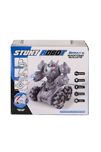 VARDEM OYUNCAK SYR-666-861 Kumandalı Şarjlı Işıklı Roket ve Buhar Atan Robot Araba -Vardem Oyuncak