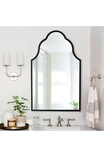 MKS Design 60x100 Asimetrik Duvar Dekor Aynası / Kubbe Duvar Aynası / Konsol ...