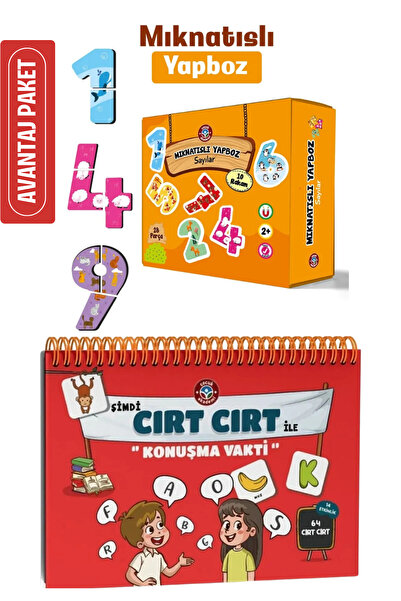 Çocuk Akademi Şimdi Cırt Cırt ile Konuşma Vakti ve Mıknatıslı Yapboz Sayılar