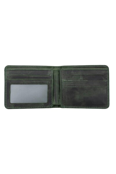 PLM Green Men's Wallet - Pier Leather, G28 Model